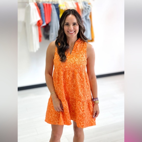 THML Dresses & Skirts - THML orange tiered babydoll dress